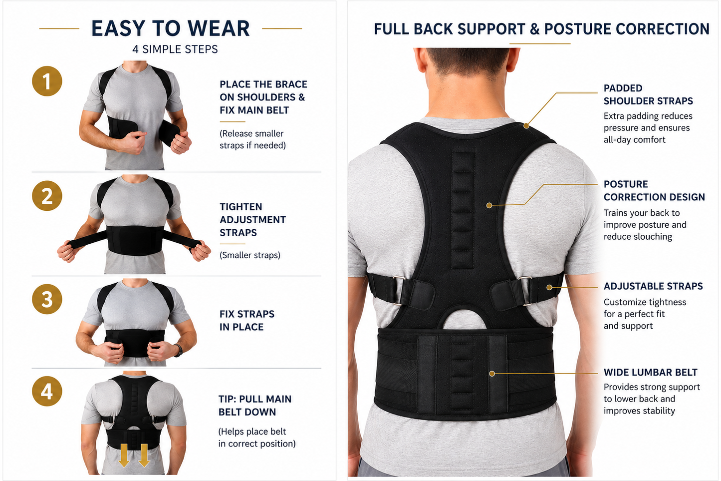 Shoulder Back Support Belt